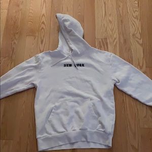 New York white hoodie.